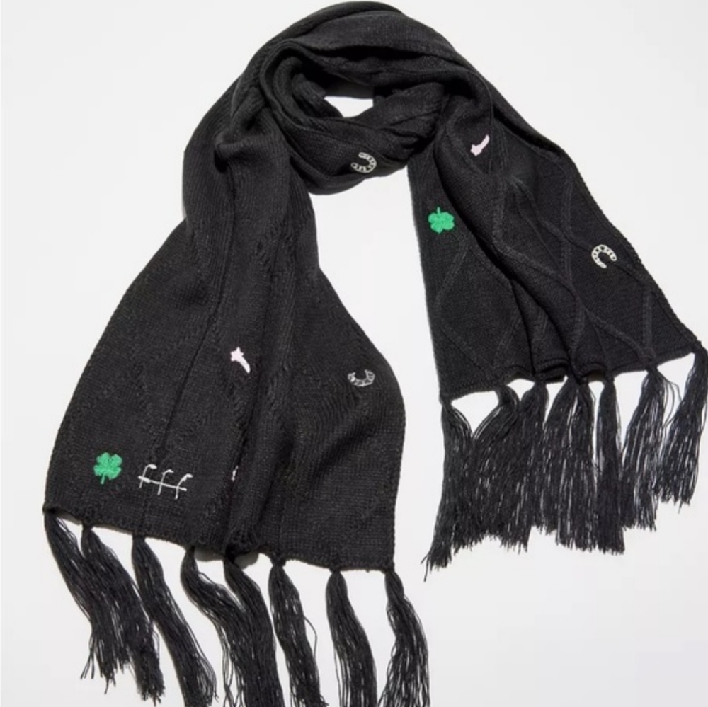 Urban Outfitters Lucky Charms Embroidered Scarf NWOT